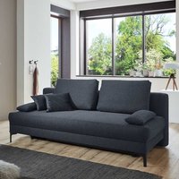 Wohnzimmer Sofa in Blau Flachgewebe Schlaffunktion von Brandolf