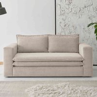 Zweisitzer Cord Sofa in Beige 180 cm breit - 91 cm tief von Brandolf