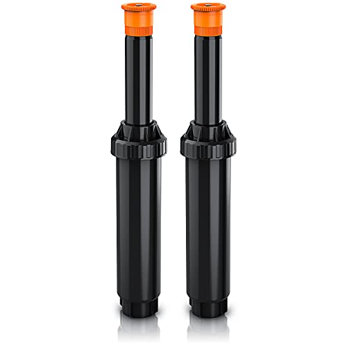 Brandson - 2X Set Versenkregner Viereck - Rasensprinkler – Pop-up Bewässerungssystem für kleine Rasenflächen bis 25 m² - Rasensprenger versenkbar - Rasensprenger Sprühregner von Brandson