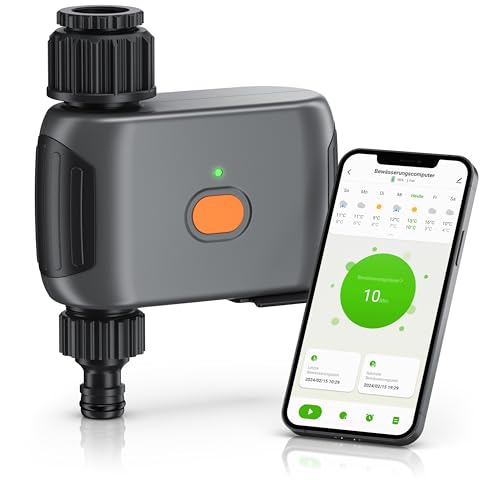 Brandson - Bewässerungssteuerung WLAN - WiFi Bewässerungscomputer Garten - Bewässerungssystem Smart Life mit App - Zeitschaltuhr - Bewässerungstimer - Automatische Bewässerung - Alexa Google von Brandson