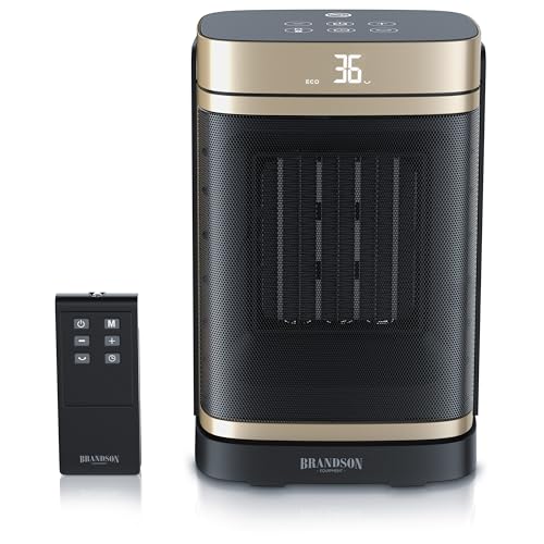 Brandson - Heizlüfter mit Fernbedienung - Preisträger - ECO Modus energiesparend leise - 2 Stufen - Oszillation - Kindersicherung - Timer - Heizung Keramik Heater - Bad Wohnzimmer Büro Kinderzimmer Brandson - Heizlüfter mit Fernbedienung - Preisträger - ECO Modus energiesparend leise - 2 Stufen - Oszillation - Kindersicherung - Timer - Heizung Keramik Heater - Bad Wohnzimmer Büro Kinderzimmer von Brandson