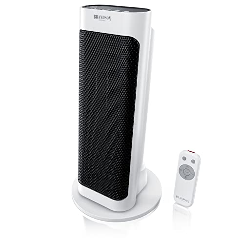 Brandson - Heizlüfter mit Fernbedienung - Preisträger 2025 - energiesparend leise - mit Thermostat Oszillation Timer - Weiss von Brandson