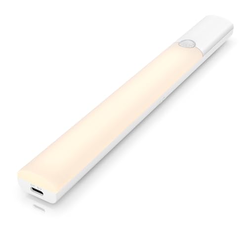 Brandson - LED Schrankbeleuchtung mit Bewegungsmelder - Unterbauleuchte Unterschrankleuchte – mit Akku – Lichtsensor – PIR Infrarotsensor Bewegungssensor 120° von Brandson