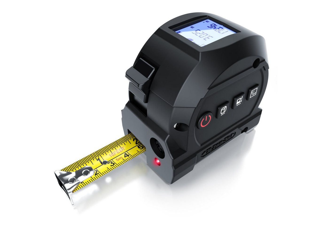 Brandson Lasermessgerät Entfernungsmessgerät mit 5 m Maßband 2 in 1 – Laser bis 40 m, Digital Entfernungsmesser, mini Distanzmessgerät von Brandson