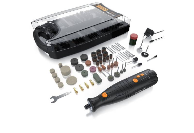 Brandson Multitool Multifunktionswerkzeug 8V, Drehwerkzeug mit 110-tlg. Zubehör Set, (110 St), zum Schneiden, Fräsen, Gravieren, Schleifen, Schärfen, Polieren von Brandson