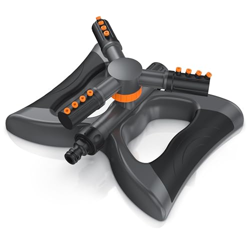 Brandson - Rasensprenger 360 Grad Kreisregner - Garten Sprinkler 3/4 Zoll- Rotierender Wasser Sprinkler - Große Flächen - mit Schnellkupplung, für Bewässerungsanlagen, Rasensprinkler von Brandson