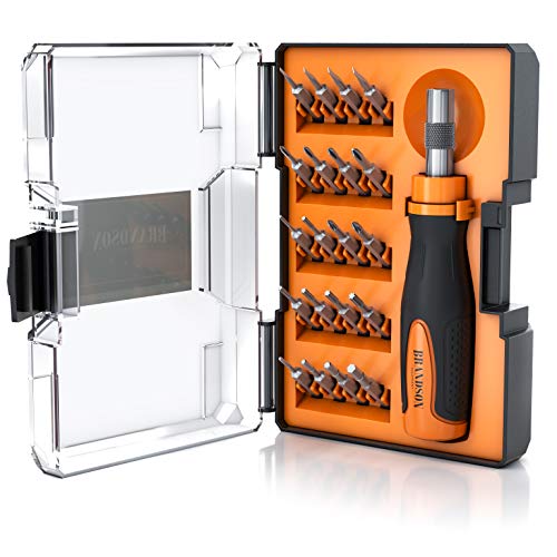 Brandson Schraubendreher Set 21 teilig Minibits 4 mm 5 32 Zoll - Schlitz Kreuzschlitz Inbus Torx Feinmechaniker Set Schraubenzieher Satz Steckschlüssel Set von Brandson