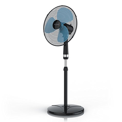 Brandson - Standventilator 40cm - Preisträger 2024 - Ventilator höhenverstellbar bis 122 cm - mobiler Lüfter, hoher Luftdurchsatz, 3 Geschwindigkeitsstufen, Oszillationsfunktion 80° von Brandson