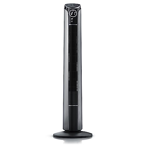 Brandson - Turmventilator mit Fernbedienung 108cm - Ventilator 10 Grad neigbar - Standventilator - mobiler Lüfter - Oszillation - 3 Geschwindigkeiten 4 Lüftungs-Modi - GS - Titan Brandson - Turmventilator mit Fernbedienung 108cm - Ventilator 10 Grad neigbar - Standventilator - mobiler Lüfter - Oszillation - 3 Geschwindigkeiten 4 Lüftungs-Modi - GS - Titan von Brandson