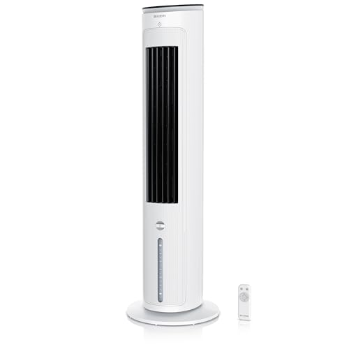 Brandson - Turmventilator mit Wasserkühlung - Preisträger 2025 - Verdunstungskühler - Luftkühler - Ventilator - mobile Klimaanlage ohne Abluftschlauch - 5 in 1 - leise - 4,6 L Wassertank - weiß Brandson - Turmventilator mit Wasserkühlung - Preisträger 2025 - Verdunstungskühler - Luftkühler - Ventilator - mobile Klimaanlage ohne Abluftschlauch - 5 in 1 - leise - 4,6 L Wassertank - weiß von Brandson