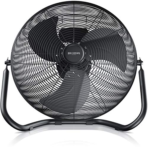 Brandson - Windmaschine Retro Stil 200 Watt - Preisträger 2025 - Ventilator Standventilator 57 cm - Bodenventilator - hoher Luftdurchsatz - stufenlos neigbarer Ventilatorkopf - GS Geprüfte Sicherheit von Brandson