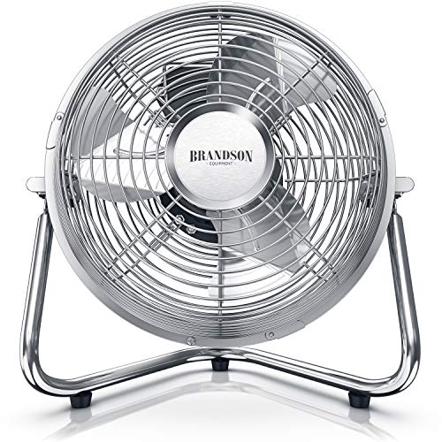 Brandson - Windmaschine Retro Stil - Ventilator im Chrom Design - Tischventilator 32 Watt - hoher Luftdurchsatz - stufenlos neigbarer Ventilatorkopf Brandson - Windmaschine Retro Stil - Ventilator im Chrom Design - Tischventilator 32 Watt - hoher Luftdurchsatz - stufenlos neigbarer Ventilatorkopf von Brandson