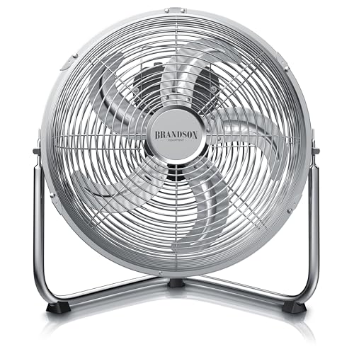 Brandson - Windmaschine Retro Stil - Ventilator in Chrom - Standventilator 30cm - Bodenventilator - hoher Luftdurchsatz - robuster Stand - stufenlos neigbarer Ventilatorkopf - silber Brandson - Windmaschine Retro Stil - Ventilator in Chrom - Standventilator 30cm - Bodenventilator - hoher Luftdurchsatz - robuster Stand - stufenlos neigbarer Ventilatorkopf - silber von Brandson