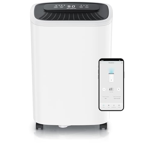 Brandson - Wlan Luftentfeuchter mit Kompressor elektrisch - 10 Liter - WiFi Dehumidifier Raumentfeuchter – mit App - Schlauch-Entwässerung – 10 Liter /24h – Timer – Defrosting – 3 Modi Brandson - Wlan Luftentfeuchter mit Kompressor elektrisch - 10 Liter - WiFi Dehumidifier Raumentfeuchter – mit App - Schlauch-Entwässerung – 10 Liter /24h – Timer – Defrosting – 3 Modi von Brandson