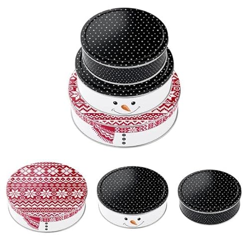 Brandsseller 3er Set Keksdose Plätzchendose Gebäckdose Metall | Schneemann Brandsseller 3er Set Keksdose Plätzchendose Gebäckdose Metall | Schneemann von Brandsseller