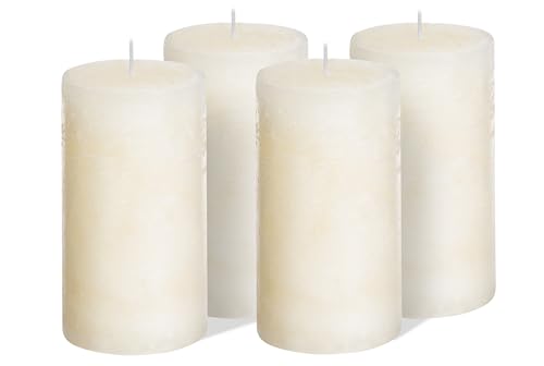 Brandsseller 4er Set Stumpenkerzen 7x18 cm – durchgefärbt & aus Paraffin – rustikale Kerzen mit langer Brenndauer – Dekokerzen für Tischdeko, Weihnachten & Feste – Creme Brandsseller 4er Set Stumpenkerzen 7x18 cm – durchgefärbt & aus Paraffin – rustikale Kerzen mit langer Brenndauer – Dekokerzen für Tischdeko, Weihnachten & Feste – Creme von Brandsseller