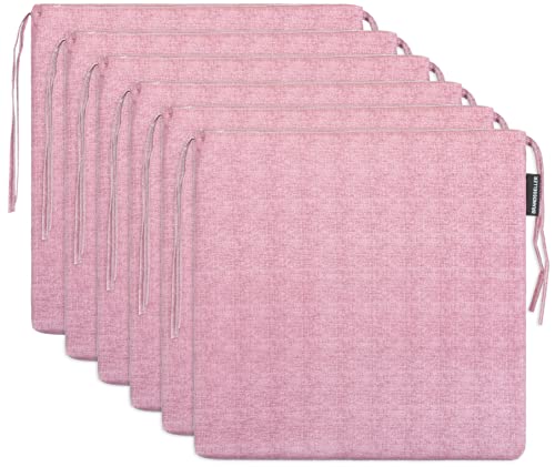 Brandsseller 6er Set Sitzkissen 40x40 cm in changierender Optik – Bequeme Stuhlauflagen mit Bindebändern & abnehmbarem Bezug – Dekorative Sitzpolster für drinnen und draußen - Rot Brandsseller 6er Set Sitzkissen 40x40 cm in changierender Optik – Bequeme Stuhlauflagen mit Bindebändern & abnehmbarem Bezug – Dekorative Sitzpolster für drinnen und draußen - Rot von Brandsseller
