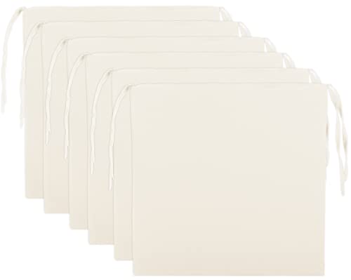 Brandsseller 6er Set Sitzkissen 40x40 cm in glatter Optik – Bequeme Stuhlauflagen mit Bindebändern & abnehmbarem Bezug – Dekorative Sitzpolster für drinnen und draußen - Weiß Brandsseller 6er Set Sitzkissen 40x40 cm in glatter Optik – Bequeme Stuhlauflagen mit Bindebändern & abnehmbarem Bezug – Dekorative Sitzpolster für drinnen und draußen - Weiß von Brandsseller
