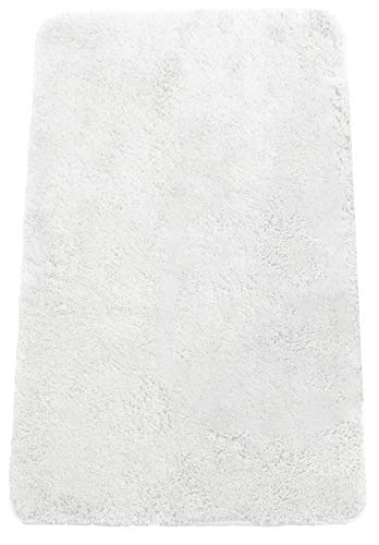 Brandsseller Badematte 50x80 cm Badvorleger Badezimmerteppich Badteppich Weiß von Brandsseller