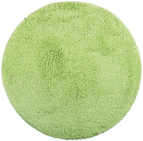 Brandsseller Badezimmerteppich Ø 60 cm Badvorleger Badematte Badteppich rund Chenille rutschfest saugstark maschinenwaschbar - Grün von Brandsseller