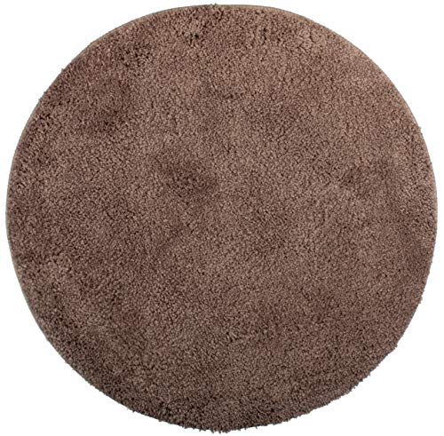 Brandsseller Badematte Ø 60 cm Badvorleger Badteppich Rund Taupe von Brandsseller