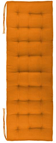 Brandsseller Bankauflage Bankkissen Outdoor/Indoor 27er Steppung (ca.120x40x4cm, Orange) von Brandsseller