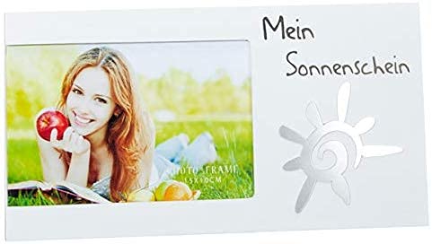 Brandsseller Bilderrahmen Fotorahmen - Mein Sonnenschein - mit Spiegelsonne 25x13x1,5 cm von Brandsseller