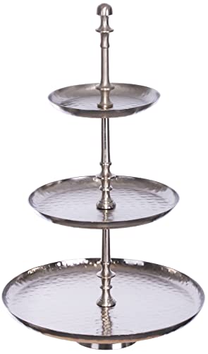 Brandsseller Etagere aus Aluminium | 51cm | 3 Etagen | Silber von Brandsseller