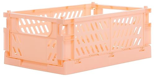 Brandsseller Faltbare Klappbox 25x16,5x10 cm stabiler Einkaufskorb stapelbarer Transportkorb Aufbewahrungskiste - Rosa von Brandsseller