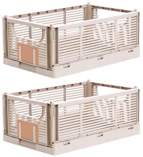 Brandsseller Faltbare Klappbox S 2er Set stabiler Einkaufskorb stapelbarer Transportkorb Aufbewahrungskiste - Natur Brandsseller Faltbare Klappbox S 2er Set stabiler Einkaufskorb stapelbarer Transportkorb Aufbewahrungskiste - Natur von Brandsseller