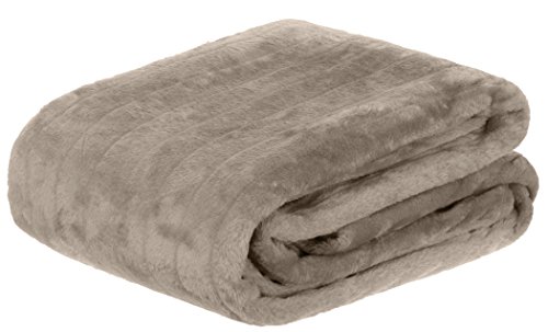 Brandsseller Felldecke Kuscheldecke Nerzfelloptik - 150 x 200 cm (Taupe-Grau) von Brandsseller