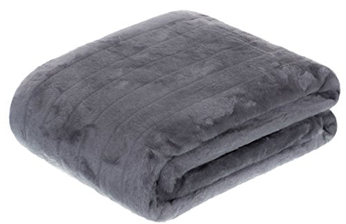 Brandsseller Felldecke Kuscheldecke Nerzfelloptik - 150 x 200 cm | 1150g - Anthrazit von Brandsseller