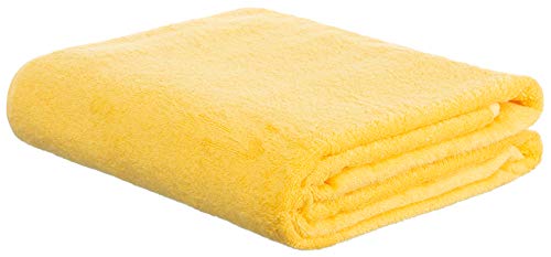 Brandsseller Frottierdecke Sommerdecke Picknickdecke Wohndecke 100% Baumwolle 150 x 200 cm Gelb von Brandsseller