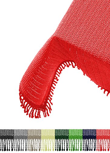 Brandsseller Gartentischdecke Tischdecke - wetterfest und rutschfest für Garten, Balkon und Camping - Eckig 130 x 160 cm - Farbe: Rot von Brandsseller