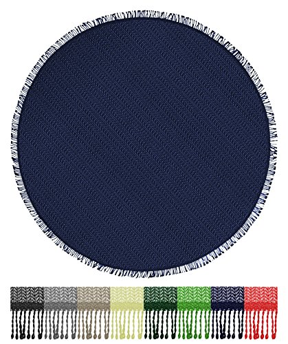 Brandsseller Gartentischdecke Ø 140 cm Tischdecke mit Fransen Outdoor Tischtuch rund Weichschaum für Garten, Terrasse, Balkon wetterfest rutschfest - Blau Brandsseller Gartentischdecke Ø 140 cm Tischdecke mit Fransen Outdoor Tischtuch rund Weichschaum für Garten, Terrasse, Balkon wetterfest rutschfest - Blau von Brandsseller