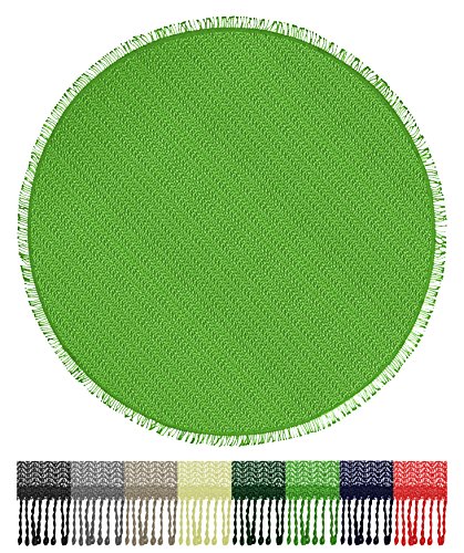 Brandsseller Gartentischdecke Tischdecke - wetterfest und rutschfest für Garten, Balkon und Camping - Rund 140 cm - Farbe: Hellgrün von Brandsseller