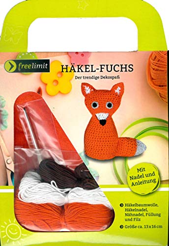 Brandsseller Häkel Set Fuchs Komplett zum Selbermachen - mit Material und Anleitung - ca.13x16 cm Fuchs von Brandsseller
