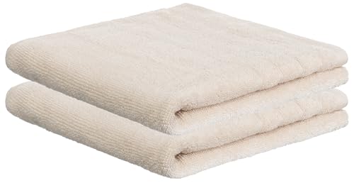 Brandsseller Handtuch 2er Set ca. 50x100 cm Frottee 100% Baumwolle Creme von Brandsseller