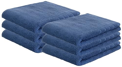 Brandsseller Handtuch 6er Set ca. 50x100 cm Frottee 100% Baumwolle Blau von Brandsseller