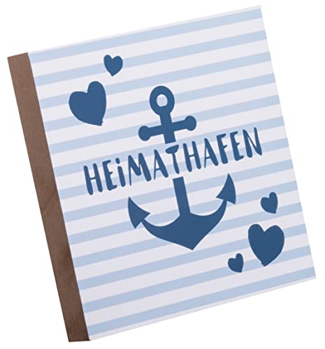 Brandsseller Holzbild Maritim Heimathafen 15 x 15 cm Anker Deko zum Hinstellen aus MDF Brandsseller Holzbild Maritim Heimathafen 15 x 15 cm Anker Deko zum Hinstellen aus MDF von Brandsseller