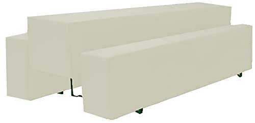 Brandsseller Hussen Set 3-teilig für Bierzeltgarnituren 1 x Tisch ca. 220 x 70 cm - 2 x Bank ca. 220 x 25 cm Ecru von Brandsseller