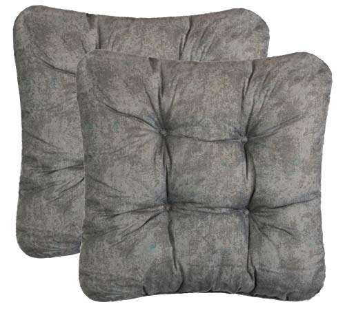 Brandsseller Kissen-Set Sitzkissen Dekokissen Stuhlkissen Zierkissen Stuhlauflage 2er-Set Grau von Brandsseller