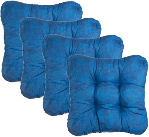 Brandsseller Kissen-Set Sitzkissen Dekokissen Stuhlkissen Zierkissen Stuhlauflage 4er-Set Blau von Brandsseller