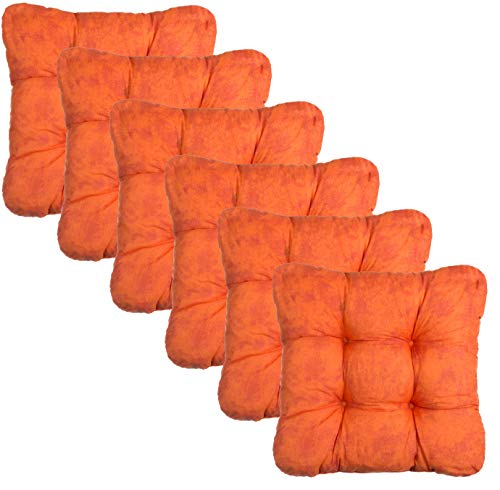 Brandsseller Kissen-Set Sitzkissen Dekokissen Stuhlkissen Zierkissen Stuhlauflage 6er-Set Terracotta-Orange von Brandsseller