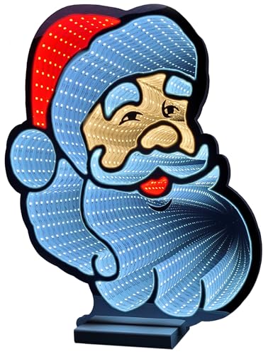 Brandsseller Weihnachtsbeleuchtung mit Infinity-Effekt 33x7x40 cm - LED Dekofigur aus Kunststoff, Timer 6/18h, 3m Kabel, moderne Weihnachtsdeko für Innen - Santa Brandsseller Weihnachtsbeleuchtung mit Infinity-Effekt 33x7x40 cm - LED Dekofigur aus Kunststoff, Timer 6/18h, 3m Kabel, moderne Weihnachtsdeko für Innen - Santa von Brandsseller