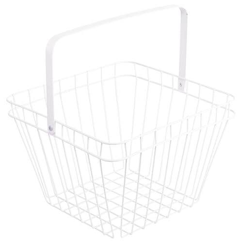 Brandsseller Metall Aufbewahrungskorb mit Griff 25x25,5x17,5 cm Allzweckkorb Obstkorb Drahtkorb Utensilienkorb für Küche - Bad - Wohnzimmer von Brandsseller