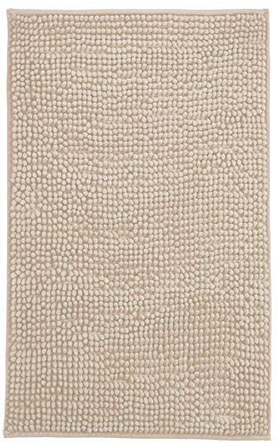 Brandsseller Moderne Chenille Badmatte Duschmatte Badeteppich im Shaggy Style (50x80 cm, Beige) von Brandsseller