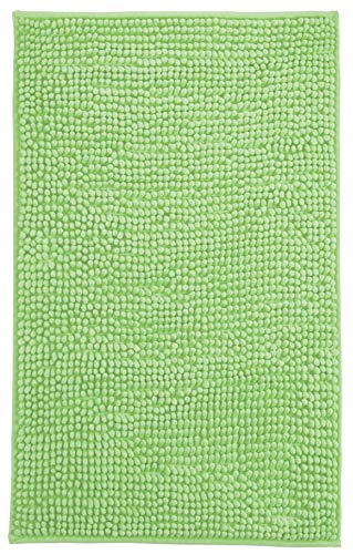 Brandsseller Moderne Chenille Badmatte Duschmatte Badeteppich im Shaggy Style (50x80 cm, Grün) von Brandsseller