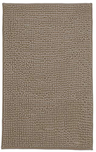 Brandsseller Moderne Chenille Badmatte Duschmatte Badeteppich im Shaggy Style (50x80 cm, Taupe) von Brandsseller