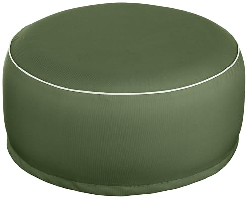 Brandsseller Outdoor Pouf Sitzhocker Sitzsack für drinnen und draußen aufblasbar - 55 x 25 cm (Dunkelgrün) von Brandsseller